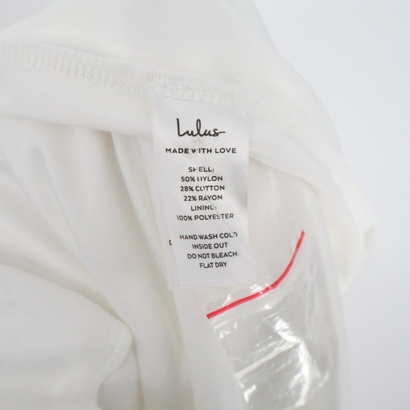 Lulus Beloved Eternity Maxi Dress Womens 2XL White Nylon Lace Detail Sleeveless - Picture 3 of 9